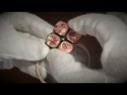 ヘアゴム 花 ピンク 福梅