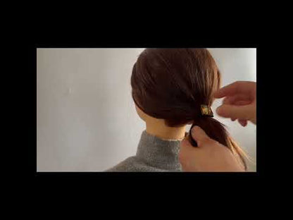 ヘアゴム 四角 セミ 緑 シンプル 男女兼用