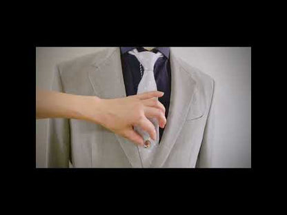 タイタックピン 恐竜 赤紫 楕円