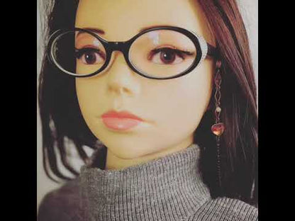 眼鏡チェーン カニ 赤 アシンメトリー