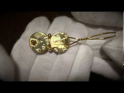 パッチン留め グリーン パンジー 花 24k 贈り物