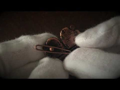 パッチン留め クローバー 紫 花