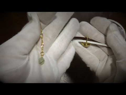 チョーカー パンジー ２連 革紐 金