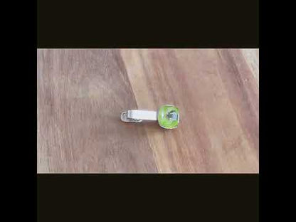 ショート ネクタイピン カニ 黄緑