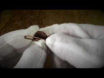 パッチン留め 三毛猫 渦巻き オレンジ