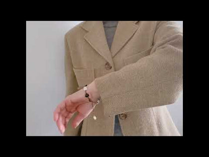 ブレスレット カニ グレー オニキス