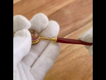 着せ替えかんざし 恐竜＆蝶 ピンク＆パープル 金