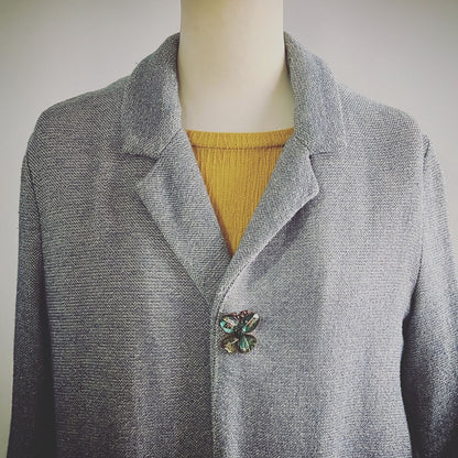 ブローチ 蝶 青緑 オリジナル樹脂 ハンドメイド ピン ブローチ・バッジ