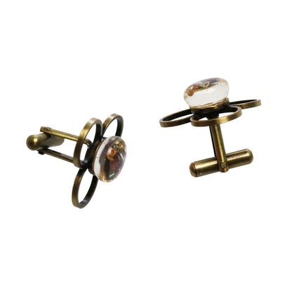 カフリンクス ピンク 花 樹脂 TAMARUSAN