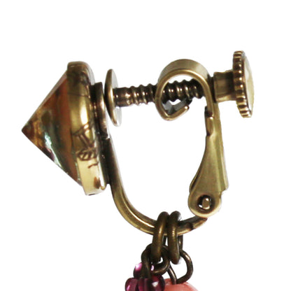 アシンメトリーイヤリング ピンク ピンクコモンオパール TAMARUSAN