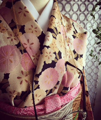 眼鏡チェーン ピンク ロードナイト 金 24k TAMARUSAN