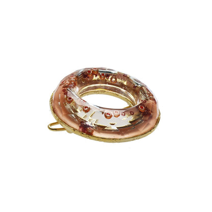 パッチン留め ピンク ドーナツ型 金 TAMARUSAN