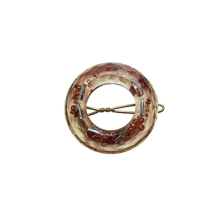 パッチン留め ピンク ドーナツ型 金 TAMARUSAN