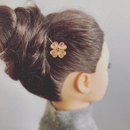 花 ヘアピン ピンク 金 おしゃれ 大人 TAMARUSAN