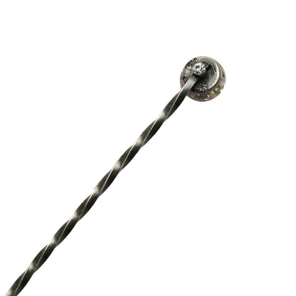 ねじり玉かんざし 水色 短め 一本挿しかんざし