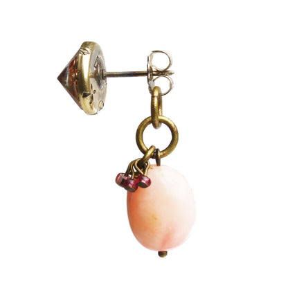 ピアス アシンメトリー ピンクコモンオパール TAMARUSAN