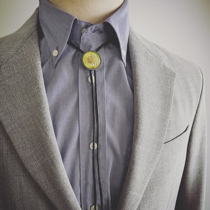 革紐ループタイ 水色 カジュアル クールビズ ループタイ