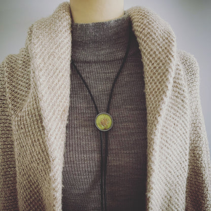 革紐ループタイ 水色 カジュアル クールビズ ループタイ