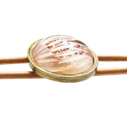 革紐ループタイ ピンク カジュアル ループタイ