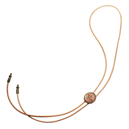 革紐ループタイ ピンク カジュアル ループタイ