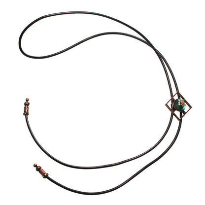 革紐ループタイ エメラルドカラー 男女兼用 TAMARUSAN