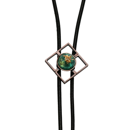 革紐ループタイ エメラルドカラー 男女兼用 TAMARUSAN