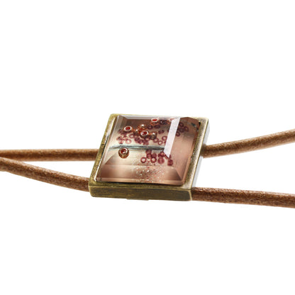 革紐ループタイ ピンク カジュアル クールビズ TAMARUSAN