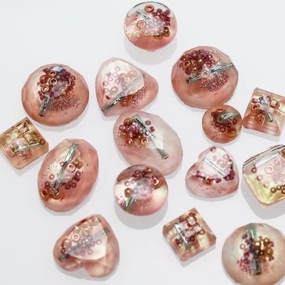 眼鏡ホルダー 革紐 ピンク ドーナツ ネックレス TAMARUSAN