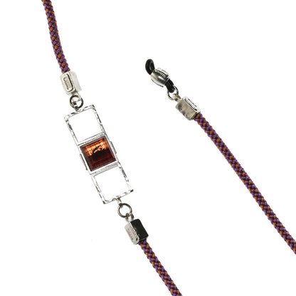 眼鏡チェーン （グラスコード）猫 蟹 シルバー925 シルク 男女兼用 TAMARUSAN