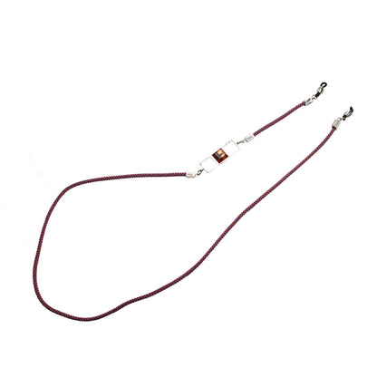 眼鏡チェーン （グラスコード）猫 蟹 シルバー925 シルク 男女兼用 TAMARUSAN