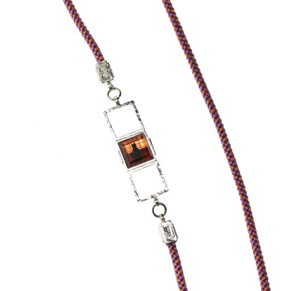 眼鏡チェーン （グラスコード）猫 蟹 シルバー925 シルク 男女兼用 TAMARUSAN