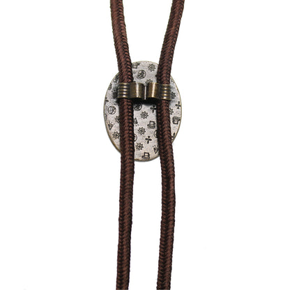 組紐ループタイ 正絹 ふくろう 紫 TAMARUSAN