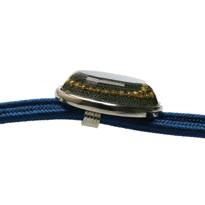 組紐ループタイ 飛行機 正絹 緑 TAMARUSAN