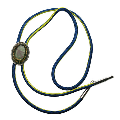 組紐ループタイ 飛行機 正絹 緑 TAMARUSAN