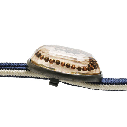 組紐ループタイ ハンミョウ 正絹 ピンク 紺 ループタイ