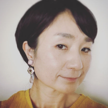 イヤリング 贈り物 ピンク 鹿の子 シェル TAMARUSAN