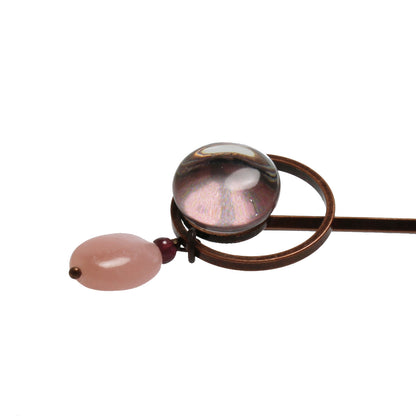 ヘアピン アラゴナイト 鹿の子 ピンク TAMARUSAN