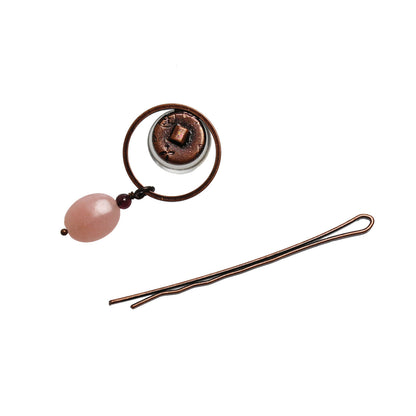ヘアピン アラゴナイト 鹿の子 ピンク TAMARUSAN