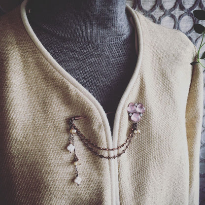 ハットピン 鹿の子 ピンク 花 和柄 TAMARUSAN