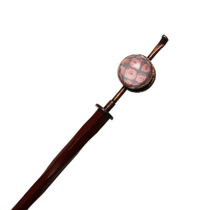 着せ替えかんざし 鹿の子 ピンク 木製 着せ替えかんざし