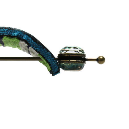 かんざしバレッタ マジェステ シルク 緑 鹿の子 TAMARUSAN