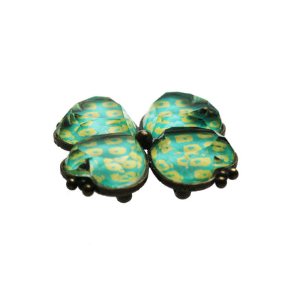 帯留 グリーン 鹿の子 四つ葉 TAMARUSAN