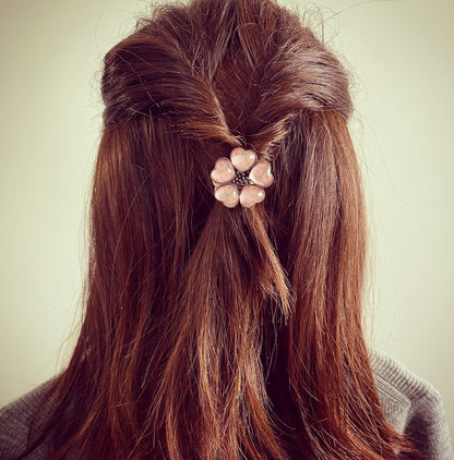 花ヘアゴム ピンク 鹿の子  和風 大人 TAMARUSAN