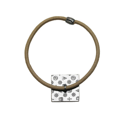 ヘアゴム 鹿の子 水色 シンプル 和柄 四角 TAMARUSAN