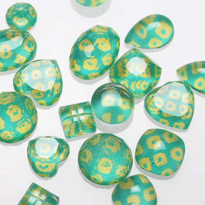 かんざしバレッタ マジェステ シルク 緑 鹿の子 TAMARUSAN