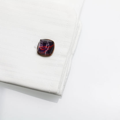 カフスボタン 紫 建築設計図 TAMARUSAN