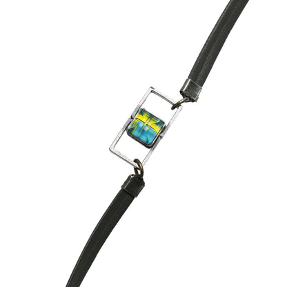 眼鏡チェーン 革紐 水色 建築 男女兼用 TAMARUSAN