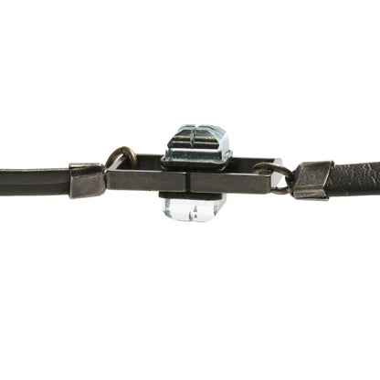 眼鏡チェーン 革紐 水色 建築 男女兼用 TAMARUSAN