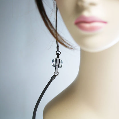 眼鏡チェーン 革紐 水色 建築 男女兼用 TAMARUSAN