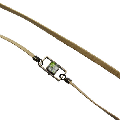 眼鏡ひも 設計図 革 ベージュ 男性 黄緑 TAMARUSAN